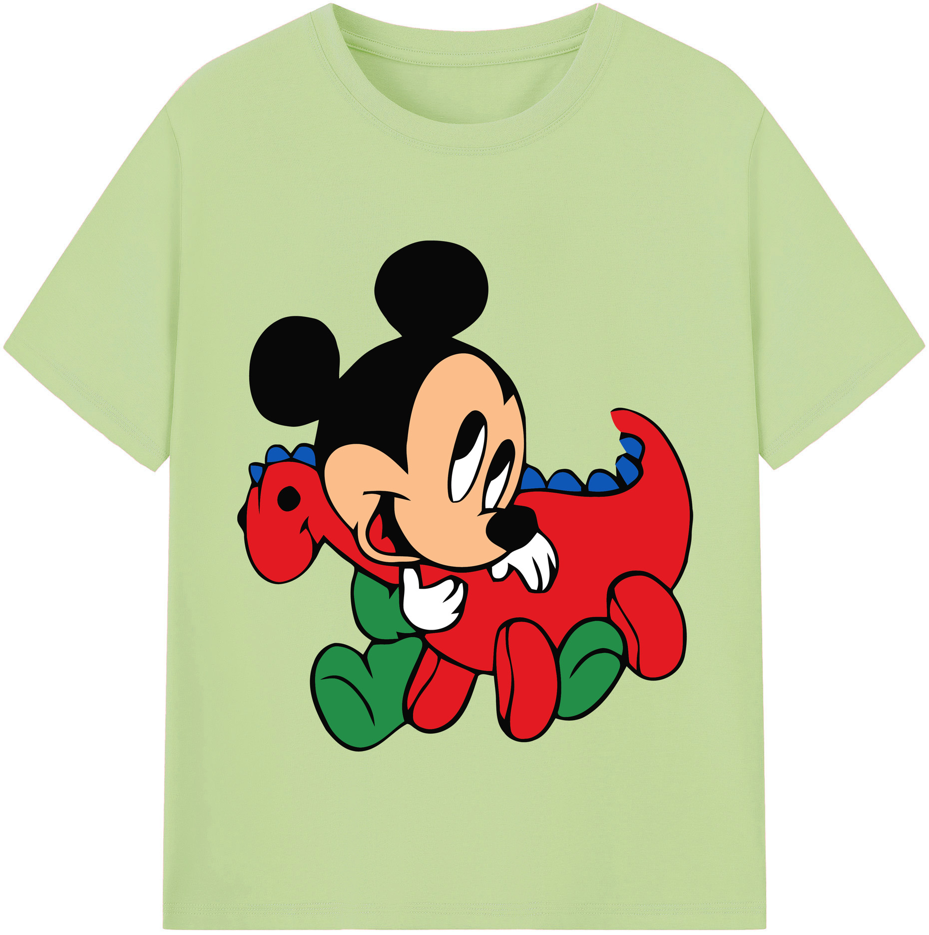 （画像用） ミッキーマウス Mickey Mouse 綿100％半袖Tシャツ（フロントプリント）